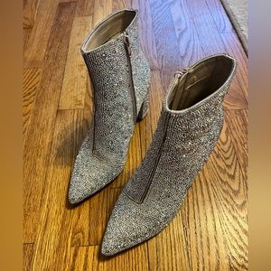 Silver rhinestone Betsey Johnson Cady Boot